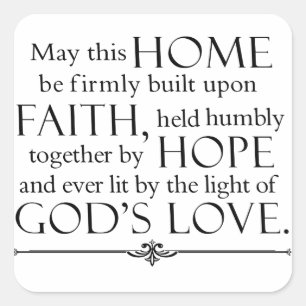 Home Blessing Square Sticker