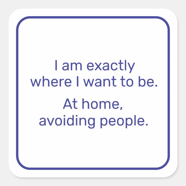 Home (blue) square sticker (Front)