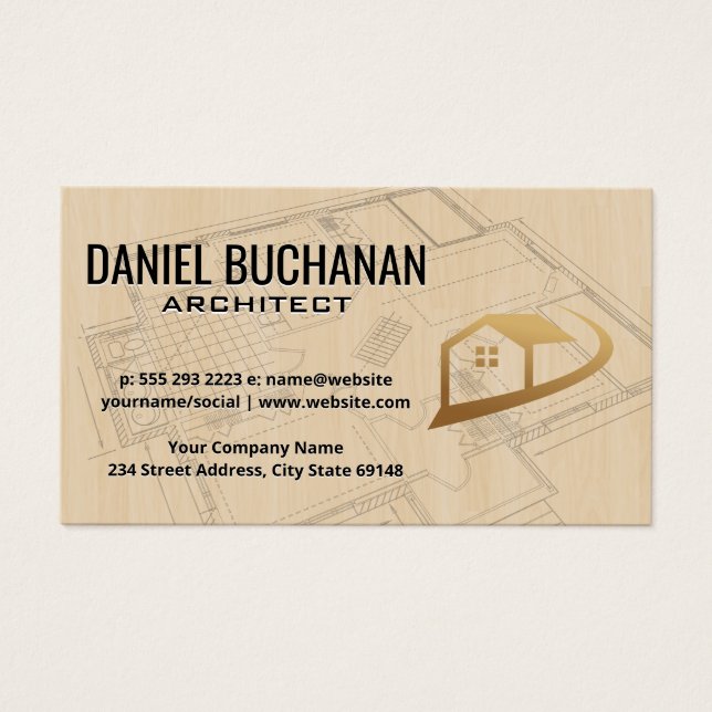 Home Blueprint | Wood | Architect Tools (Front)