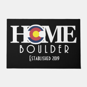 HOME Boulder Colorado (custom established year) Doormat