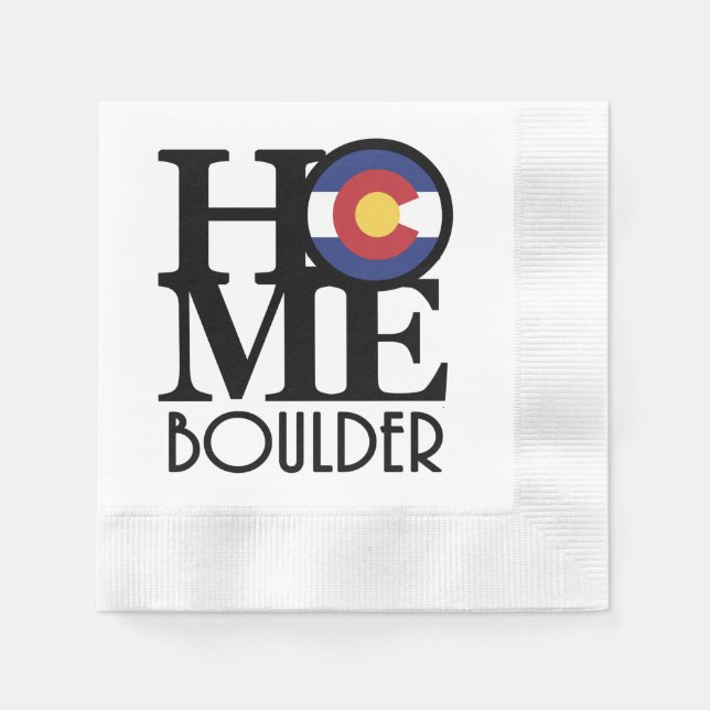 HOME Boulder Colorado  Napkin (Front)