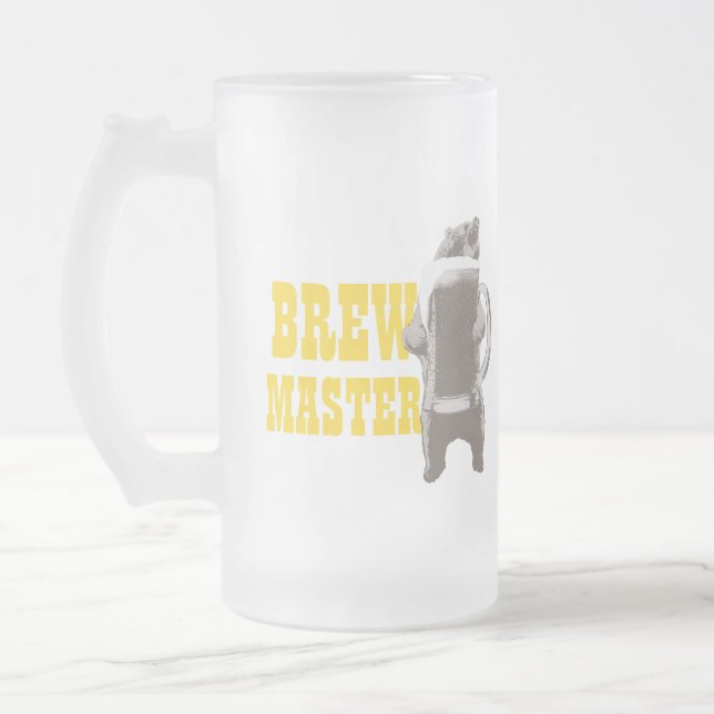 Home Brew Brewmaster Bear Beer Mug (Left)