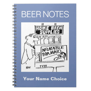 Home Brew Shop has Inflatable Barmaid Notebook