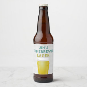 Home-brewed Lager Beer Bottle Label