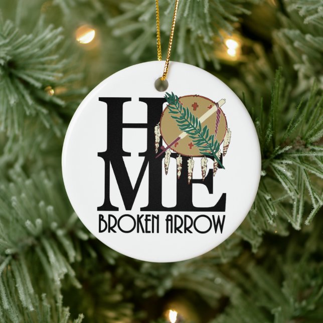 HOME Broken Arrow Oklahoma Ceramic Tree Decoration (Tree)