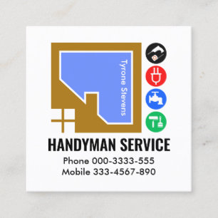 Home Building Frame Handyman Tools Square Business Card