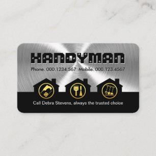 Home Building House On Metal Business Card