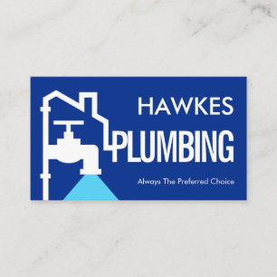 Home Building Pipe Frame Leaking Faucet Business Card