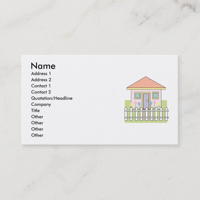 Home Business Card (Front)