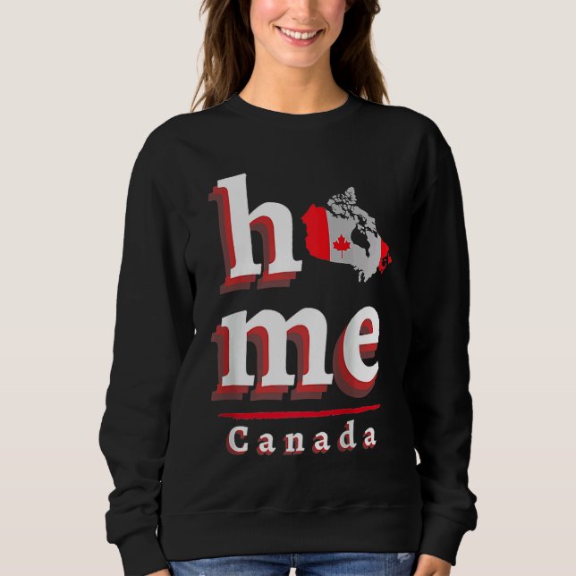 Home Canada for Men Women Kids Canadian Raglan Bas Sweatshirt (Front)
