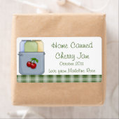 Home Canned Cherry Jam Jar Label (Personalise) (Insitu)