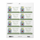 Home Canned Cherry Jam Jar Label (Personalise) (Full Sheet)