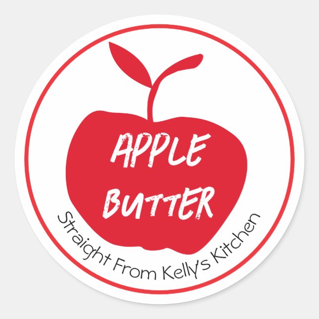 Home Canning Business Apple Butter Modern Label (Front)