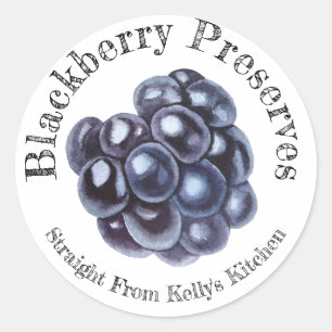 Home Canning Business Blackberry Preserves Label