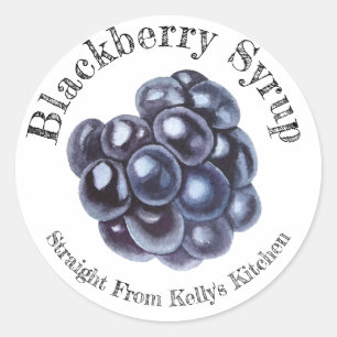 Home Canning Business Blackberry Syrup Food Label