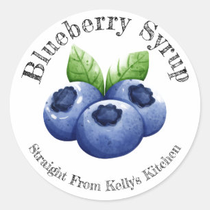 Home Canning Business Blueberry Syrup Food Label