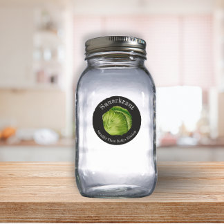 Home Canning Business Cabbage Sauerkraut Food Classic Round Sticker