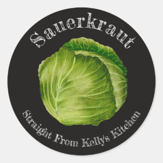 Home Canning Business Cabbage Sauerkraut Food Classic Round Sticker