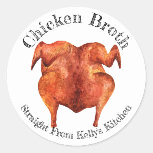 Home Canning Business Chicken Broth Food Label