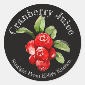 Home Canning Business Cranberry Juice Food Label