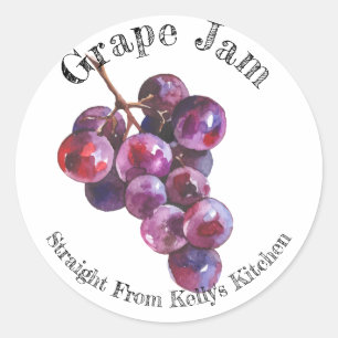 Home Canning Business Grape Jam Food Label