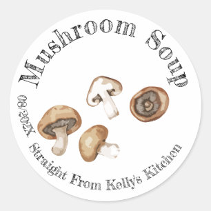 Home Canning Business Mushroom Soup Food Label