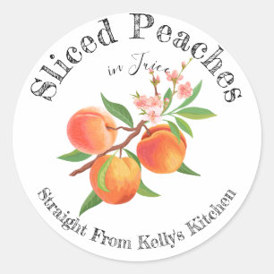Home Canning Business Sliced Peaches Food Label