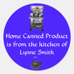 Home Canning Label Old Stove, personalised