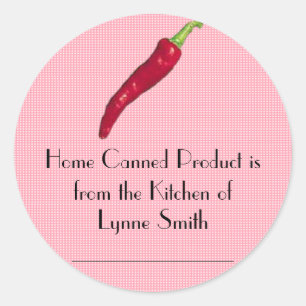 Home Canning Labels -- with a Hot Red Pepper