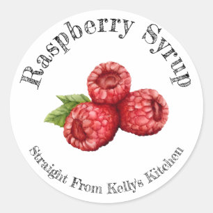 Home Canning  Raspberry Syrup Food Label