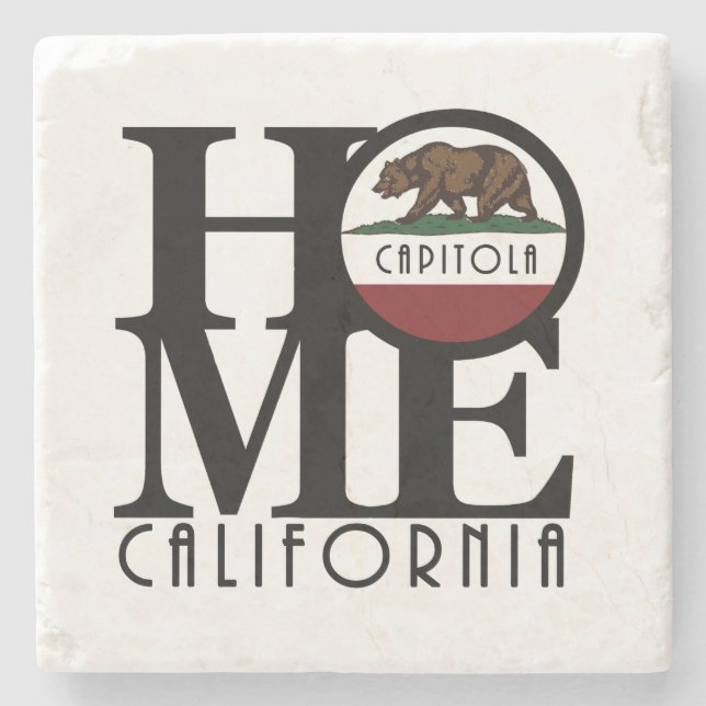 HOME Capitola California Stone Coaster (Front)