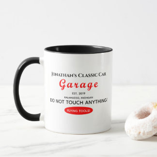 Home Car Mechanic Garage Flying Tools Coffee Mug