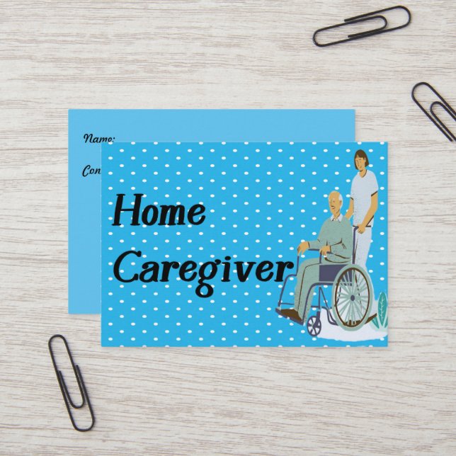 Home Caregiver Business Card (Front/Back In Situ)