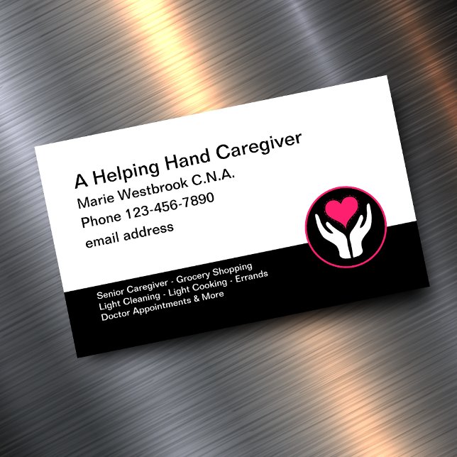 Home Caretaker C.N.A. Magnetic Business Card (Creator Uploaded)