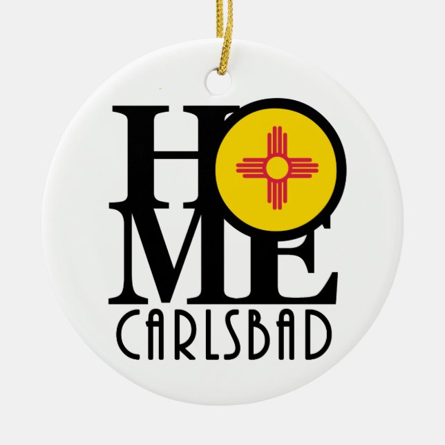 HOME Carlsbad New Mexico Ceramic Tree Decoration (Front)