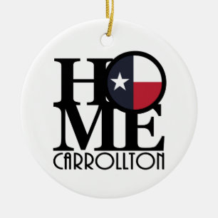 HOME Carrollton Texas Ceramic Tree Decoration