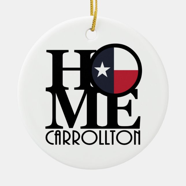 HOME Carrollton Texas Ceramic Tree Decoration (Front)