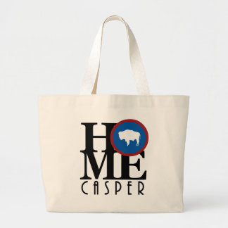 HOME Casper WY Large Tote Bag