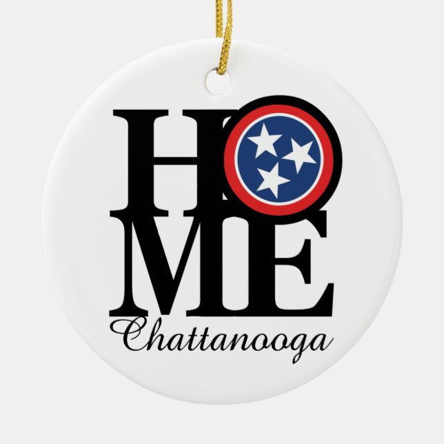 HOME Chattanooga Ceramic Tree Decoration (Front)