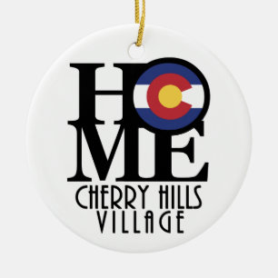 HOME Cherry Hills Village Colorado Ceramic Tree Decoration