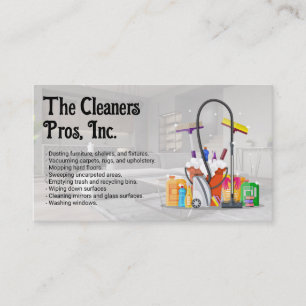 Home Chores Tools Clean Living Room Business Card