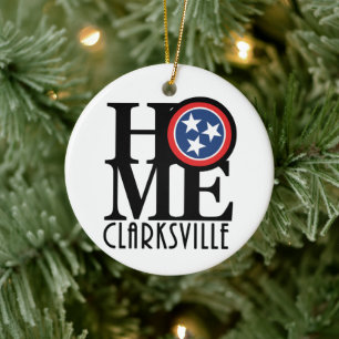 HOME Clarksville Tennessee Ceramic Tree Decoration