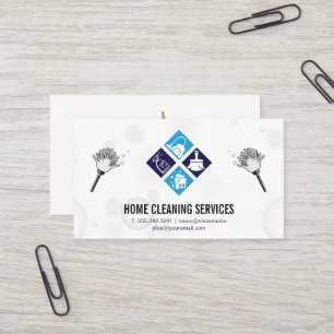 Home Cleaning Icons   Dusters Business Card