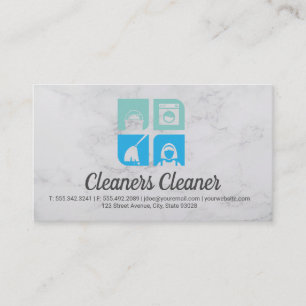 Home Cleaning Maid Service Business Card