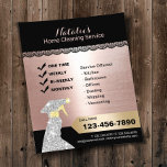Home Cleaning Maid Service Rose Gold Black Lace<br><div class="desc">Home Cleaning Maid Service Rose Gold Black Lace Flyers.</div>