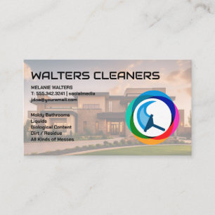 Home Cleaning Services   House Living Room Business Card
