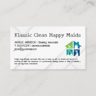 Home Cleaning Services Maids Business Card