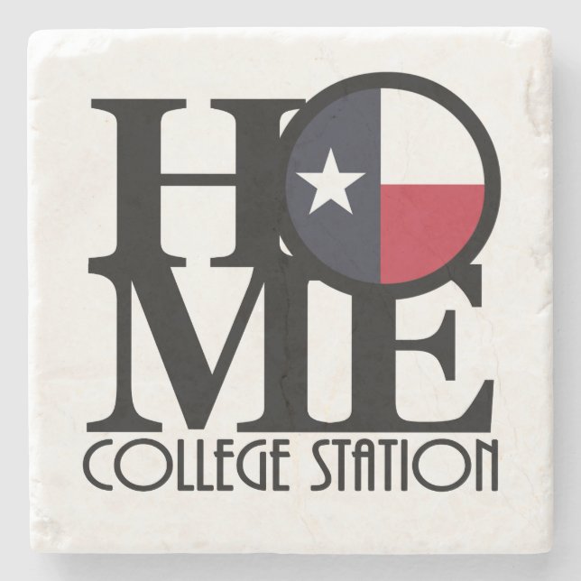 HOME College Station Texas Stone Coaster (Front)