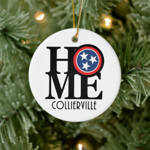 HOME Collierville Tennessee Ceramic Tree Decoration