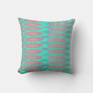 Home comfort in blue and pink speckled pastels cushion
